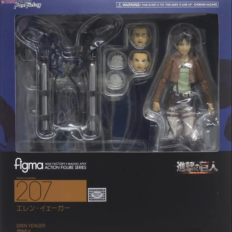 Eren Jaeger Action Figure, Attack On Titan Anime Figurines Holding Sword Detachable 17 CM