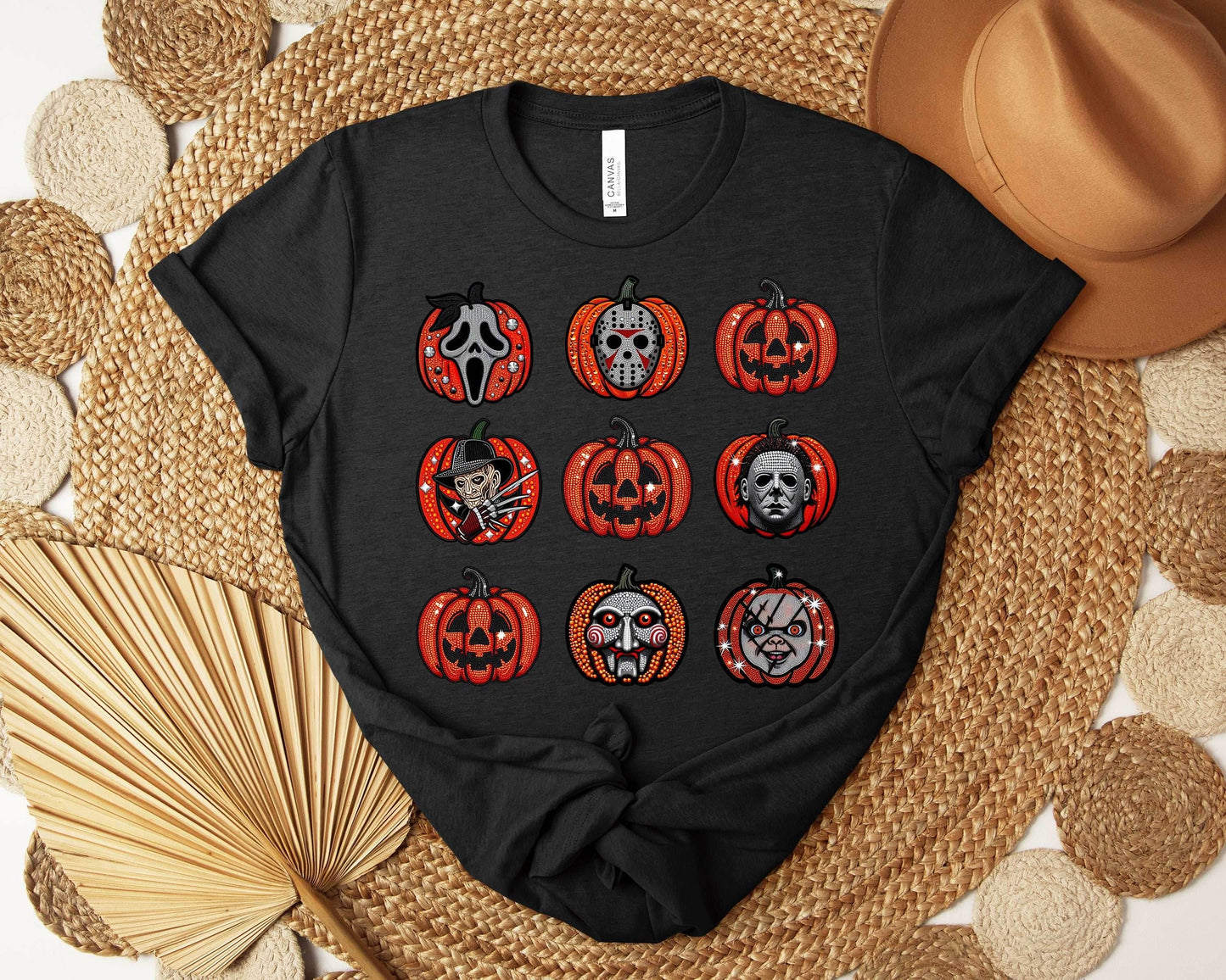 Horror Pumpkins Graphic Tee - S