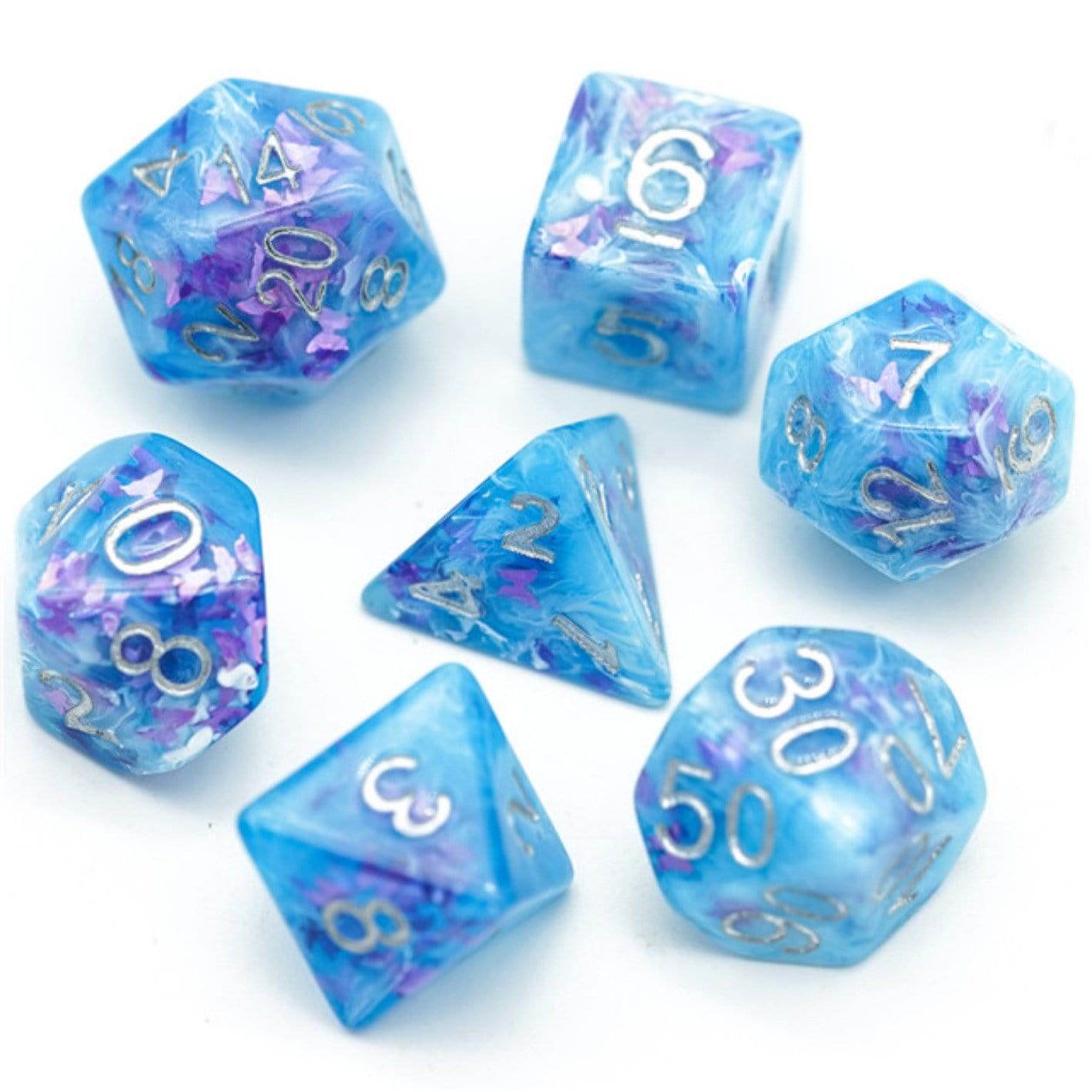 Frozen Butterfly RPG Dice Set -