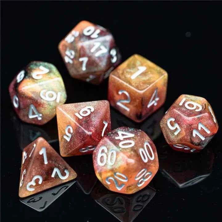 Copper Cosmos RPG Dice Set -