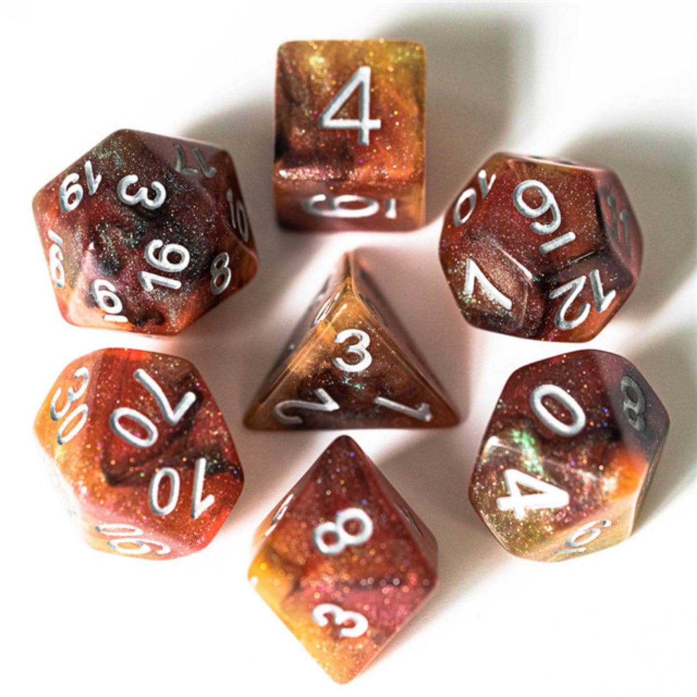 Copper Cosmos RPG Dice Set -