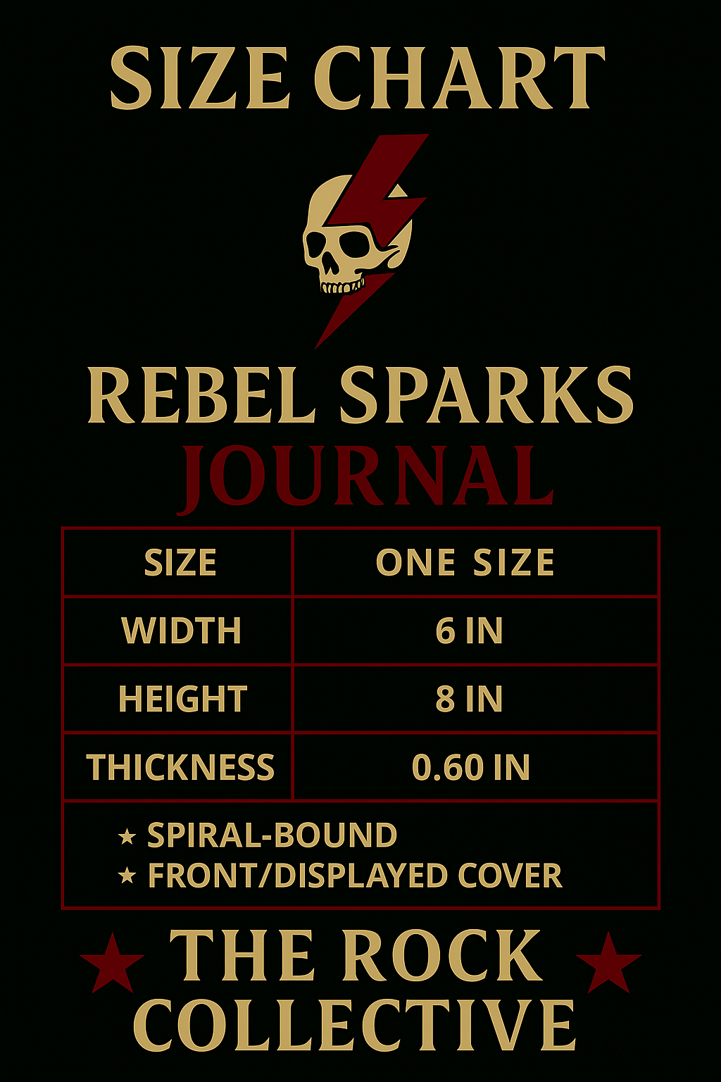 Goth Babe Spiral Journal Notebook