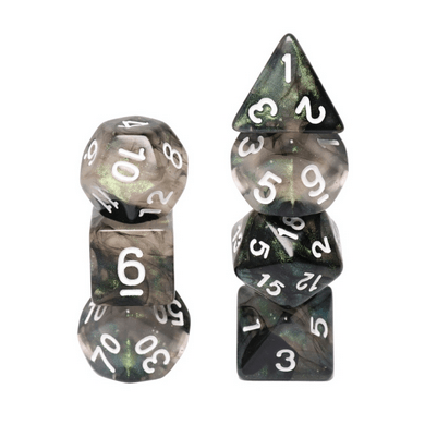 Glow in the Dark Storm Chaser RPG Dice Set -