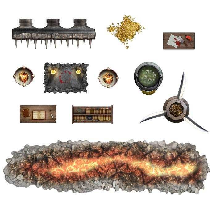 Battle Mats: Add On Scenery - Dungeon Decorations -