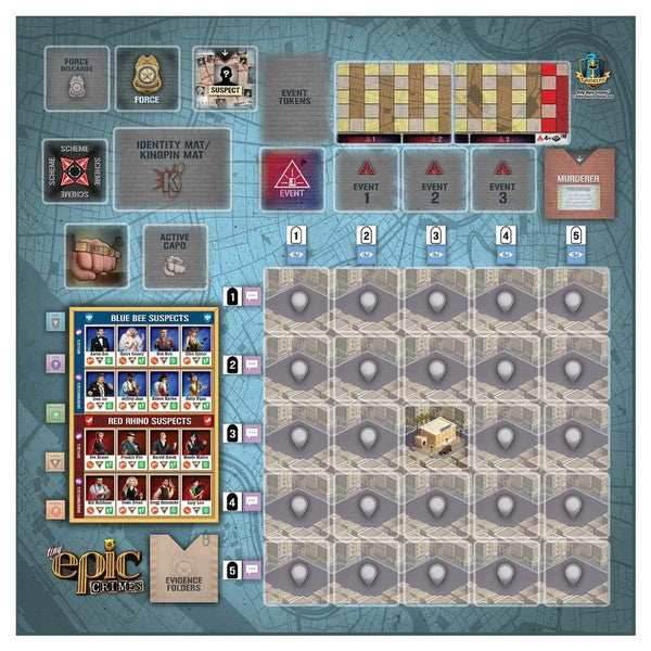 Tiny Epic Crimes: Game Mat -