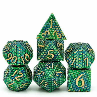 Dragon Scale: Venom - Metal RPG Dice Set -