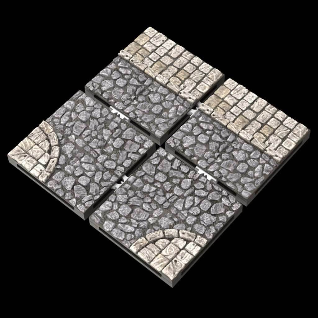 WarLock Tiles: Town & Village - Town Square -