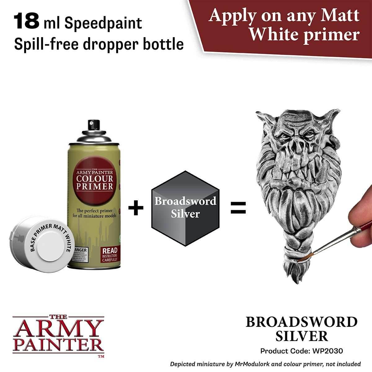 Army Painter Warpaints Speedpaint 2.0: Broadsword Silver 18ml -