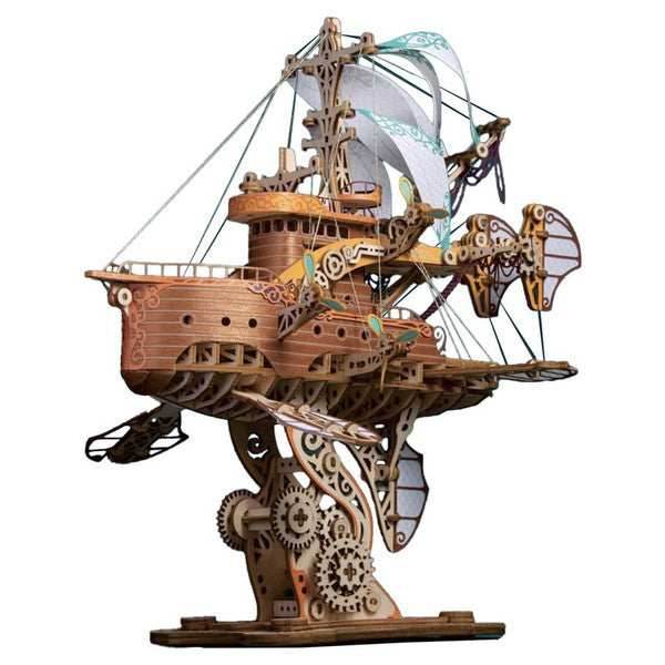 Wooden 3D Puzzle: MFantasy Airship - Around the World in 80 Days -
