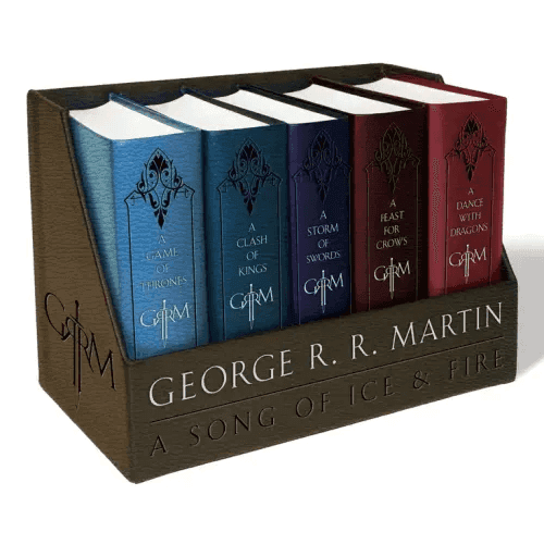 George R. R. Martin's a Game of Thrones Leather-Cloth Boxed Set (Song of Ice Andfire Series): A Game of Thrones, a Clash of Kings, a Storm of Swords, - Boxed Set -