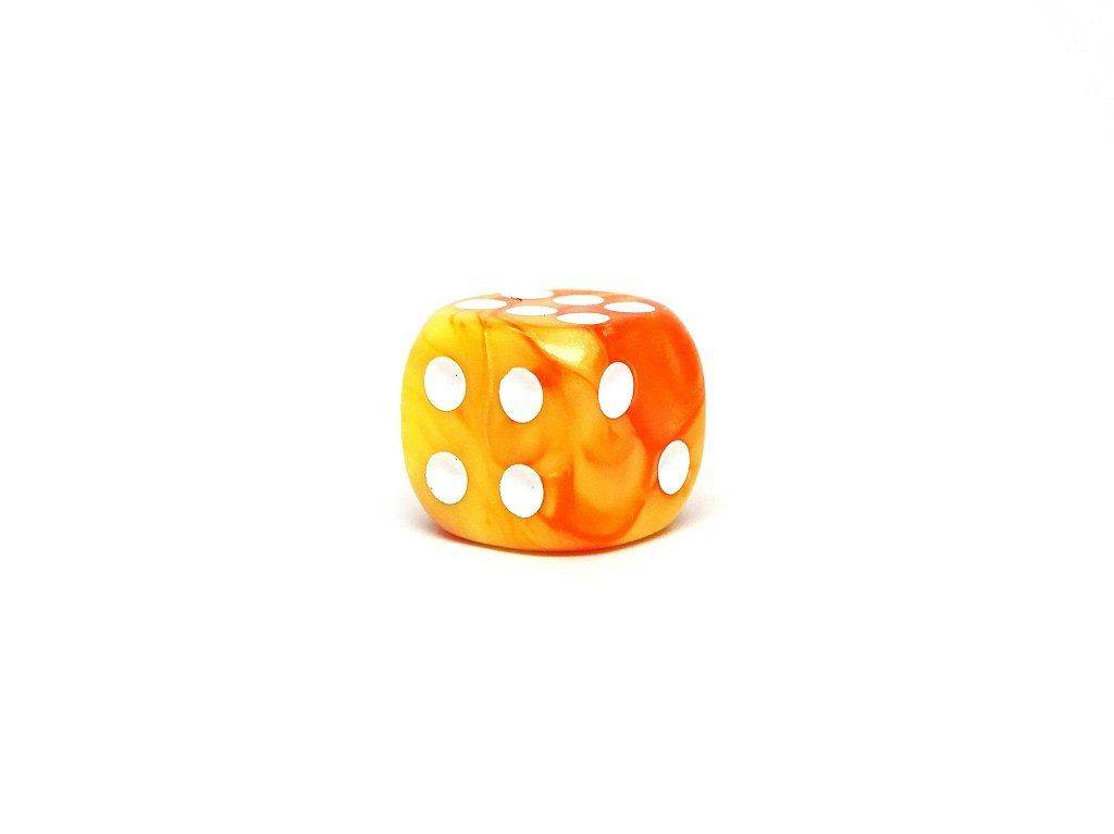12mm D6 Dice - Blazing Sun - 25 Count Bag -