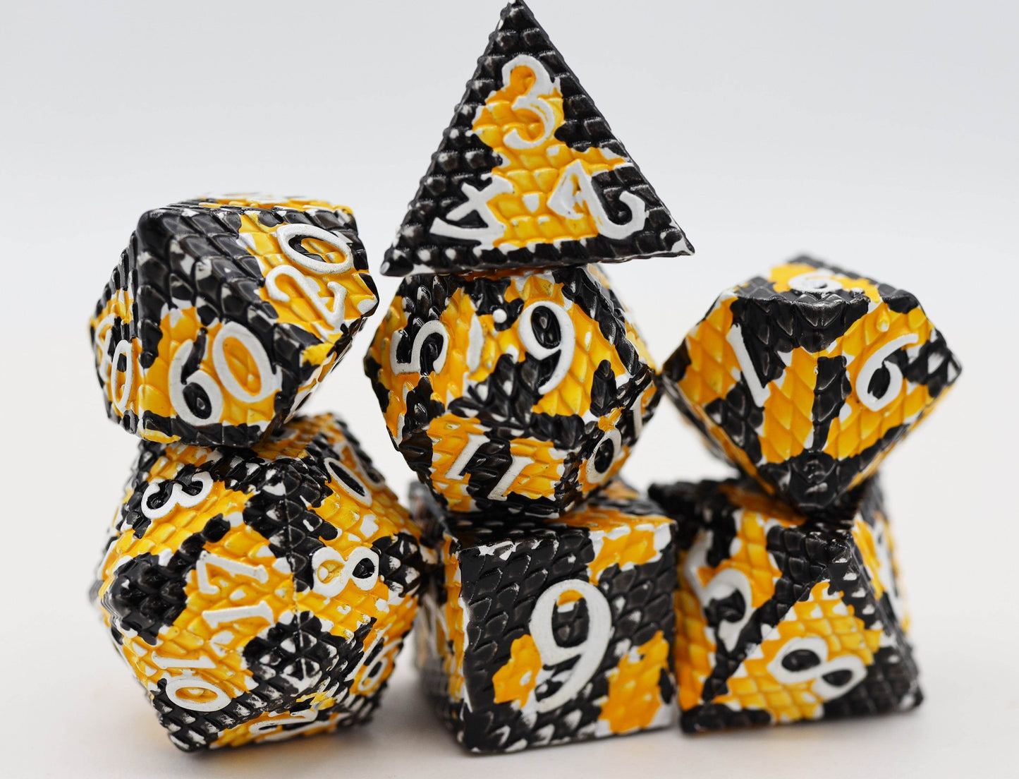 Dragon Scale: Bumblebee - Metal RPG Dice Set -