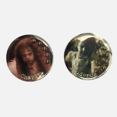 Prudence & Charity (Lunch Money Button Men) -