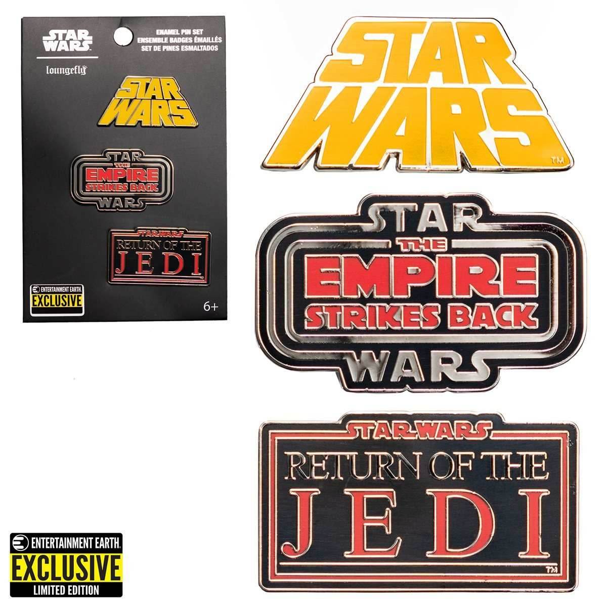 Star Wars Original Trilogy Enamel Pin 3-Pack - Entertainment Earth Exclusive -