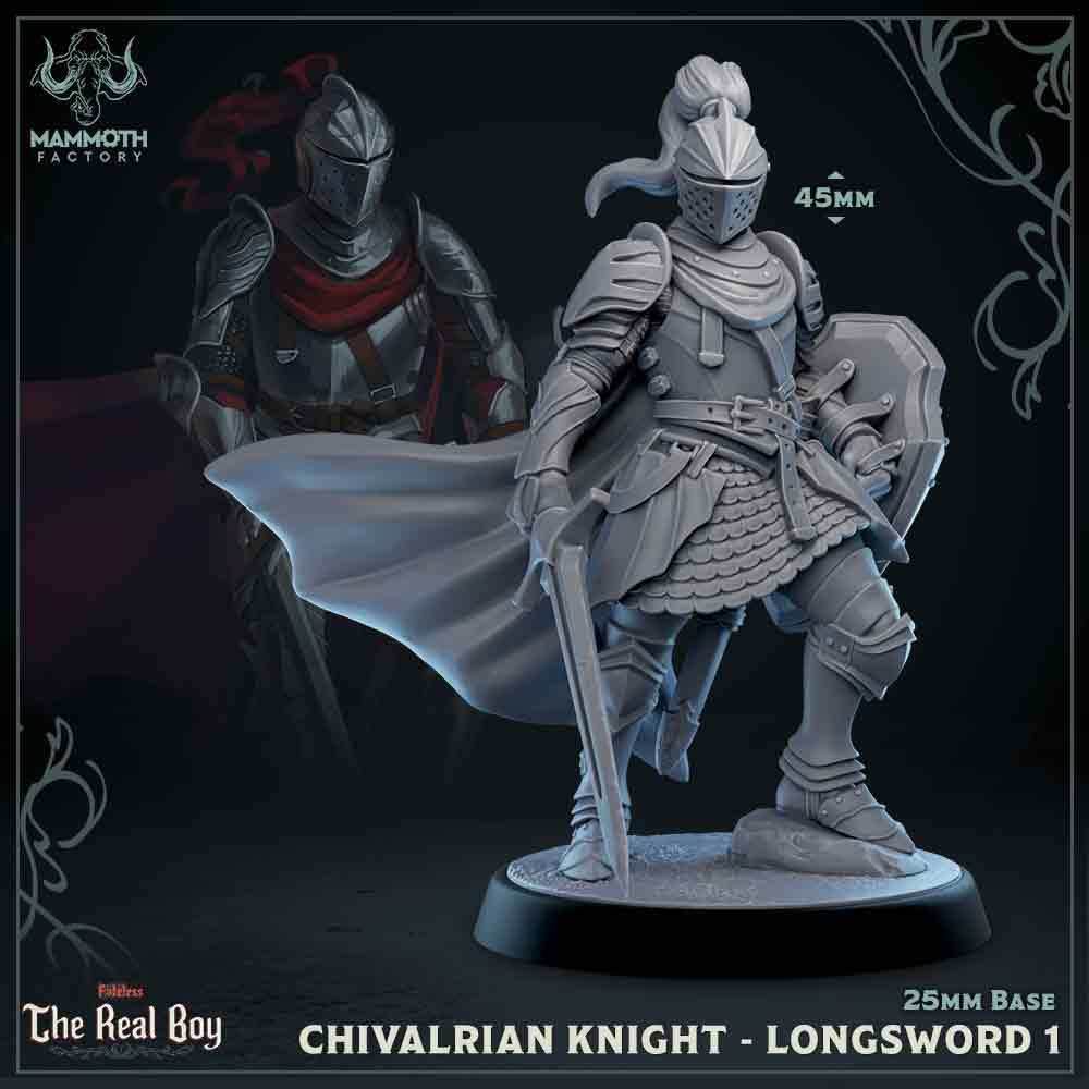 Chivalrian Knight with Longsword 1 (Paladin) -