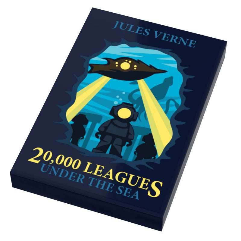 20,000 Leagues Under the Sea Custom Printed Book (2x2 Tile) made using LEGO part -