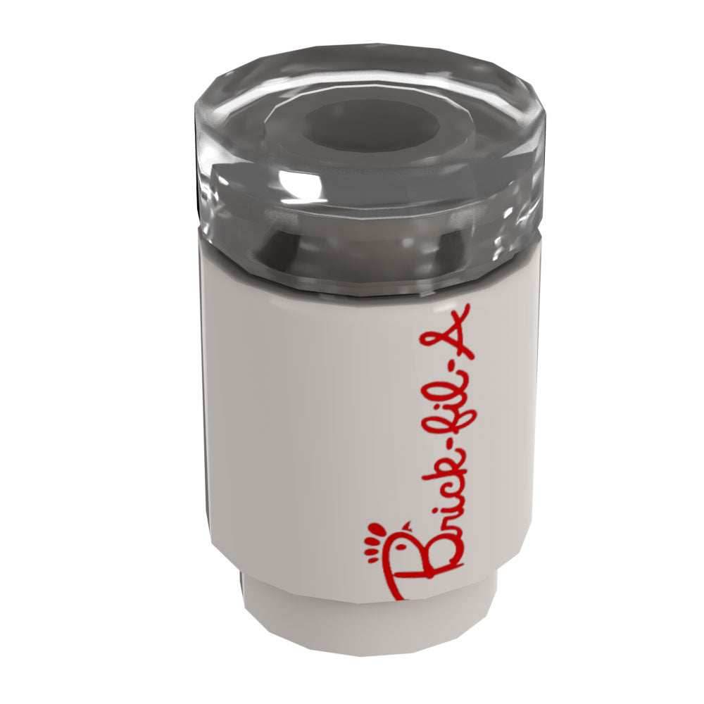 Custom Printed Brick-Fil-A Minifig Beverage Cup made using LEGO part - B3 Customs -