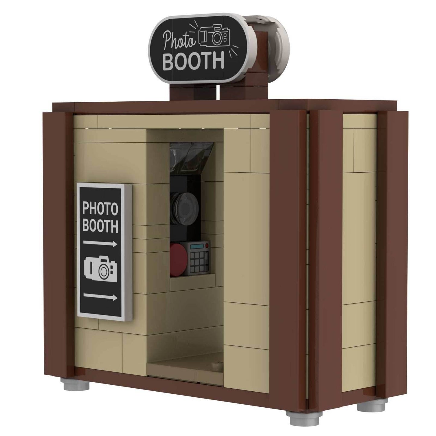 City Photo Booth made using LEGO parts - B3 Customs -