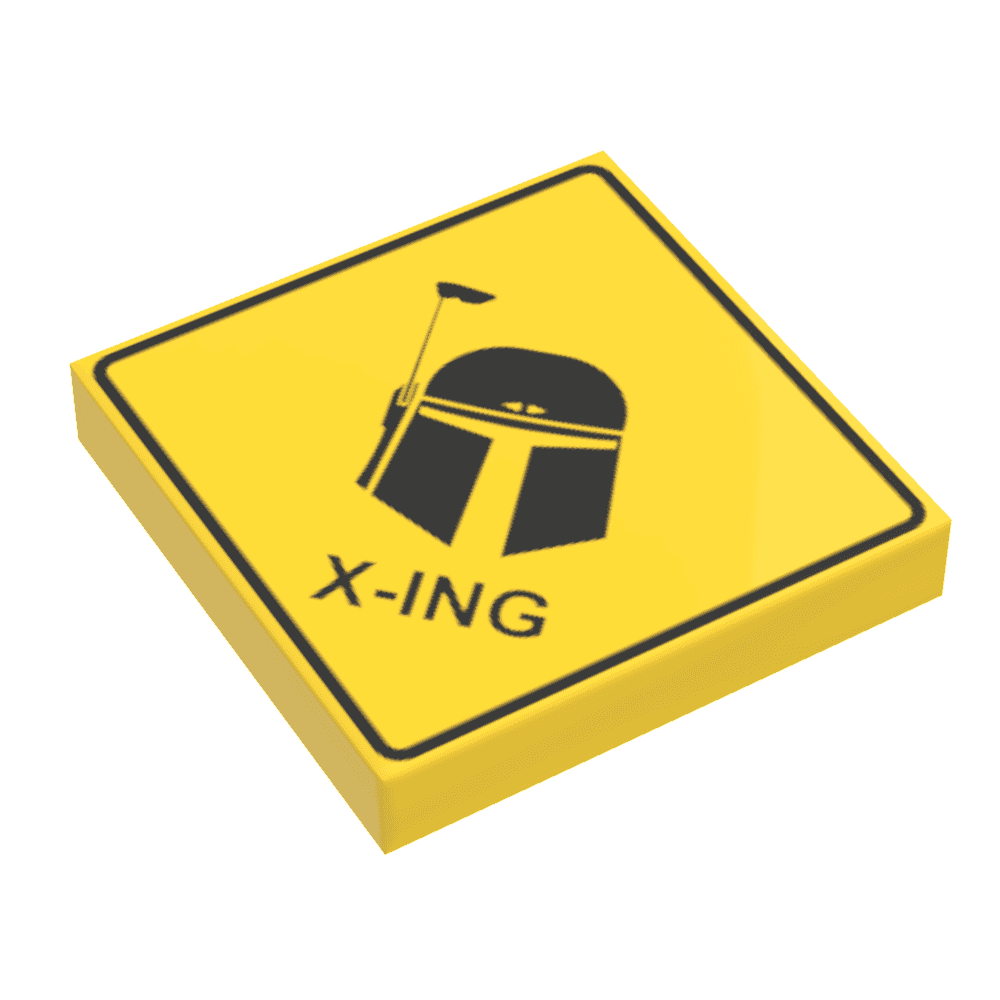 Mandalorian Xing Sign made using LEGO part - B3 Customs -