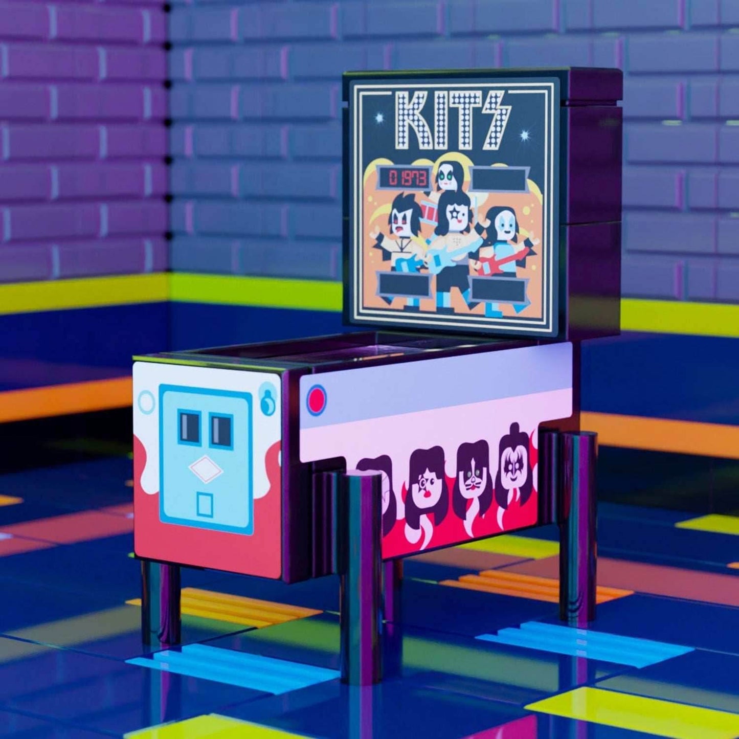 KITS - B3 Customs Pinball Arcade Machine Building Set made using LEGO parts -