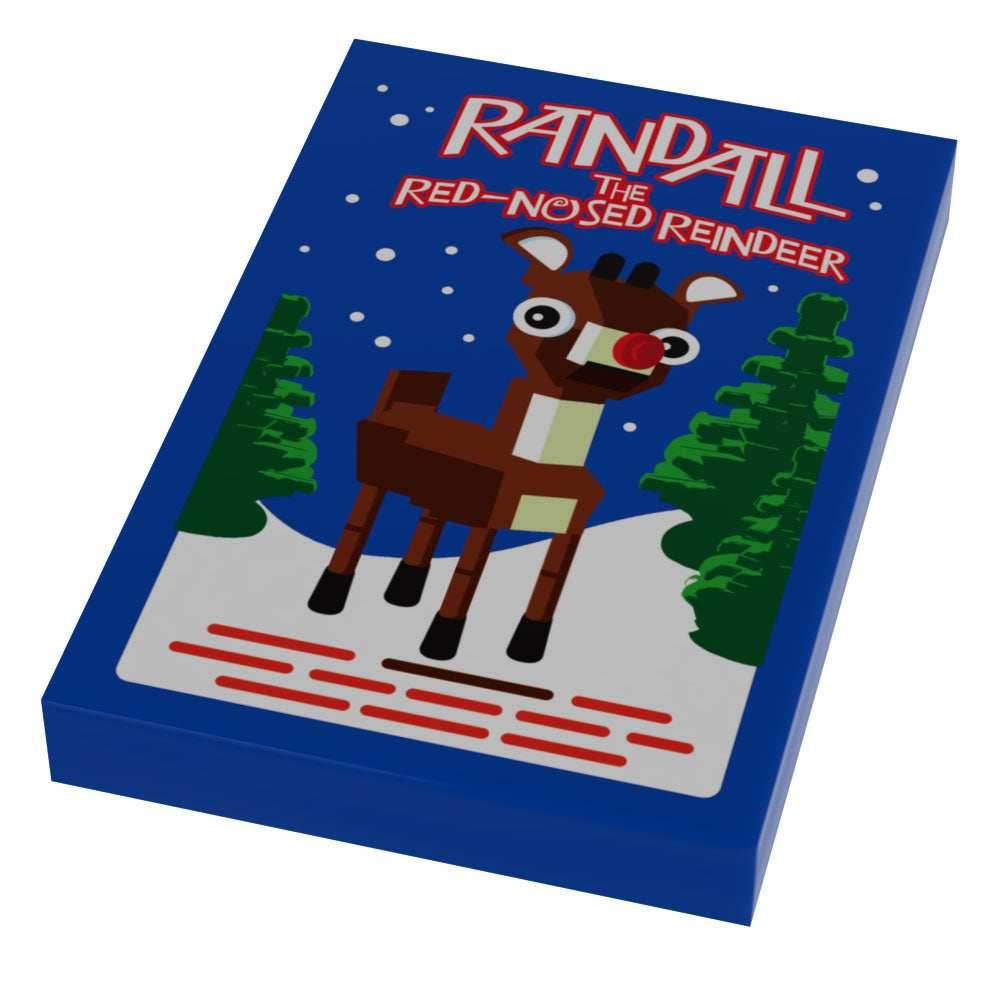 Red-Nosed Reindeer Christmas Movie Cover (2x3 Tile) - B3 Customs -