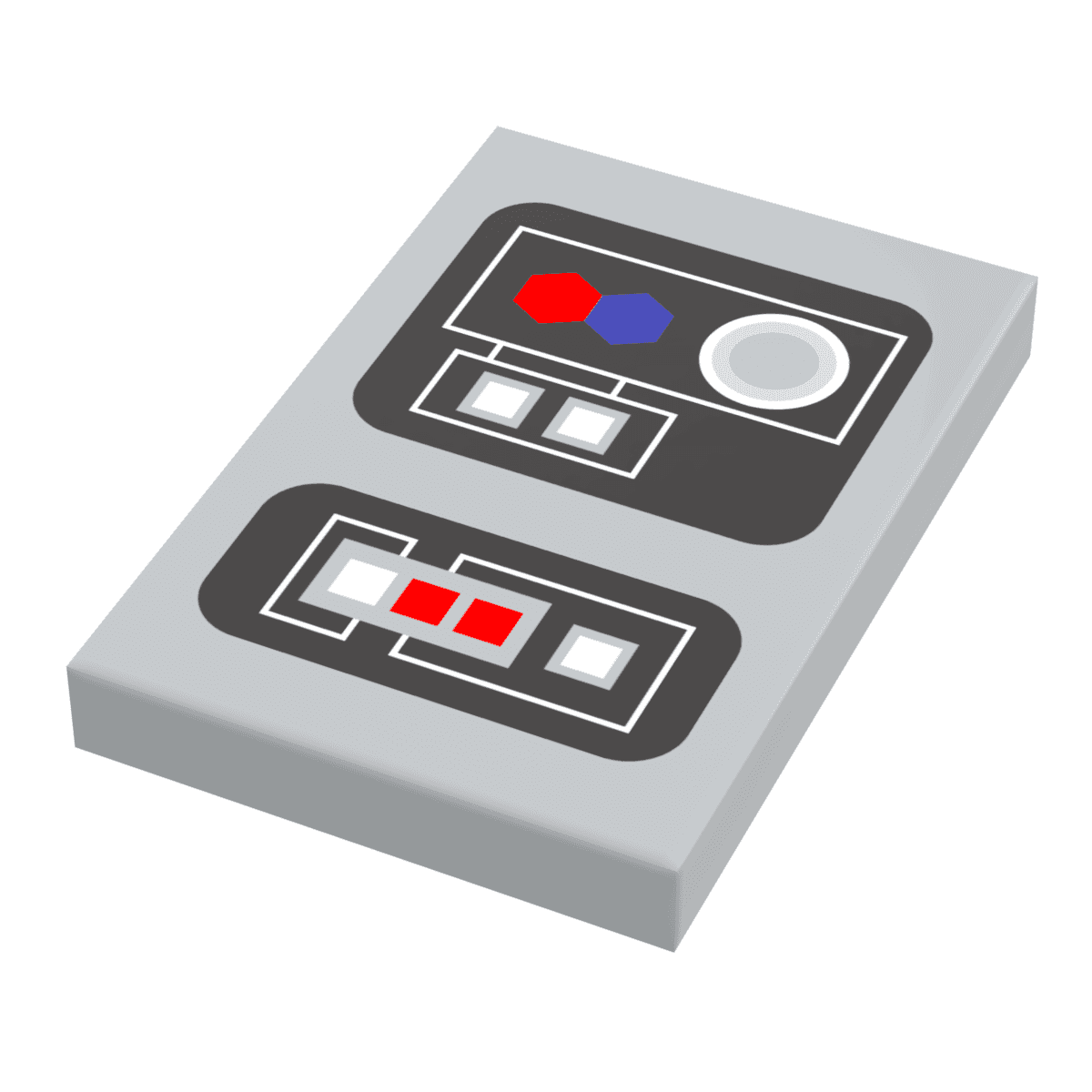 Control Panel #1 for Star Wars/Space (2x3 Tile) - B3 Customs using LEGO parts -