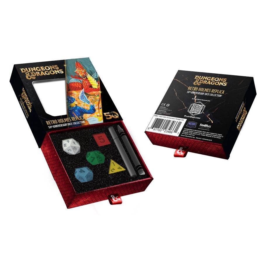 D&D 50th Anniversary: Retro Holmes Replica Dice Set -