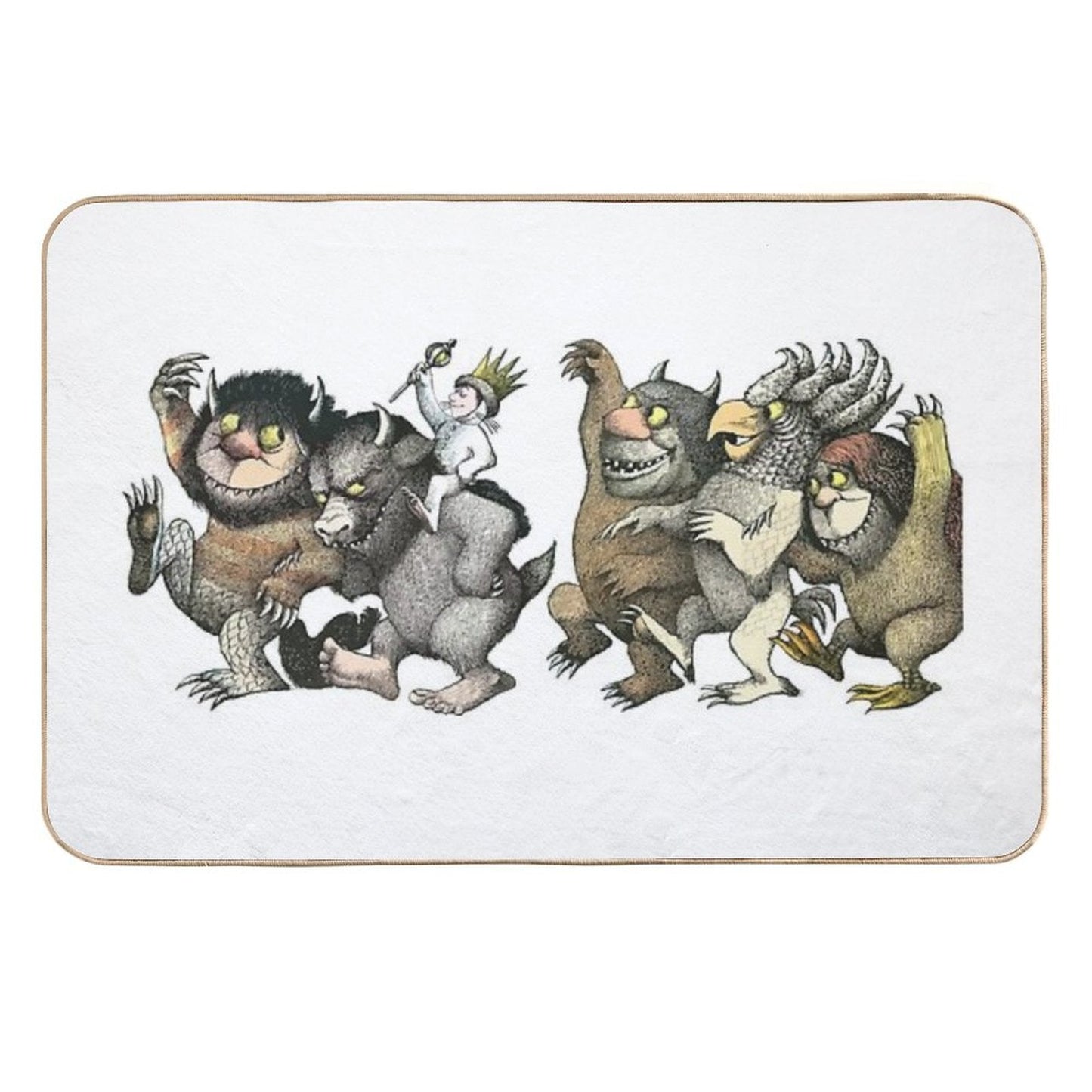 Wild Things Romp Graphic Toxin-Free Bath Mat