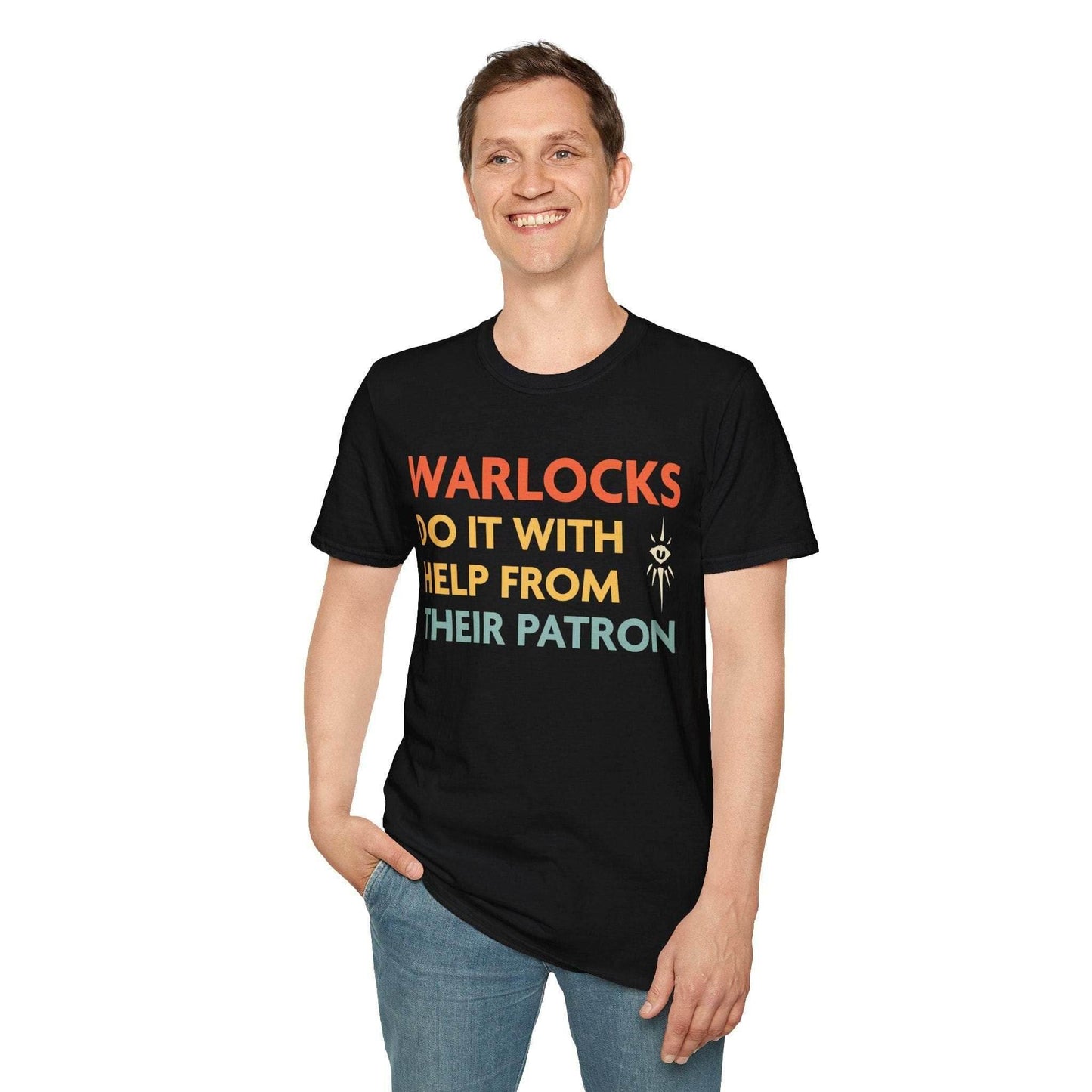DnD Warlocks Do It Help From Their Patron Shirt - Navy / S