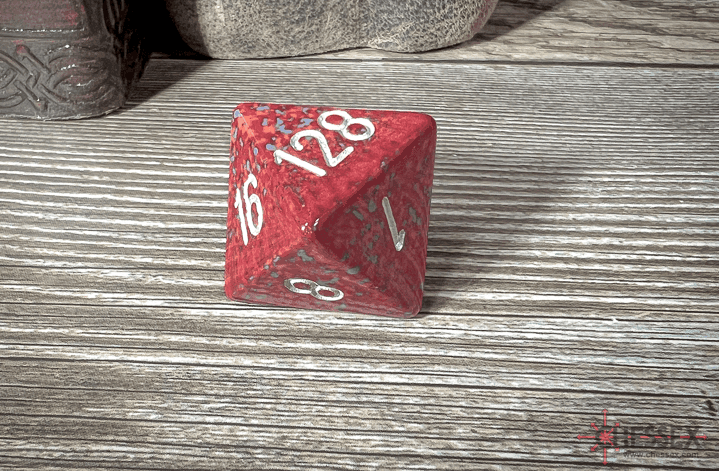 Speckled Mars 8-Sided Doubling Cube | 1-128 Backgammon Type Novelty Dice -