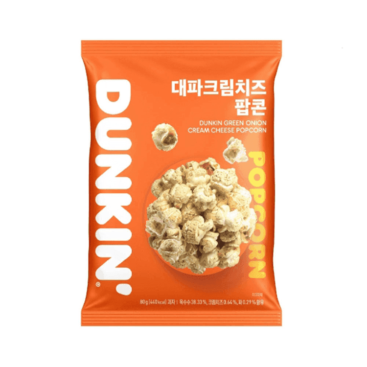 Dunkin Green Onion Cream Cheese Popcorn (75g)(Korea) -