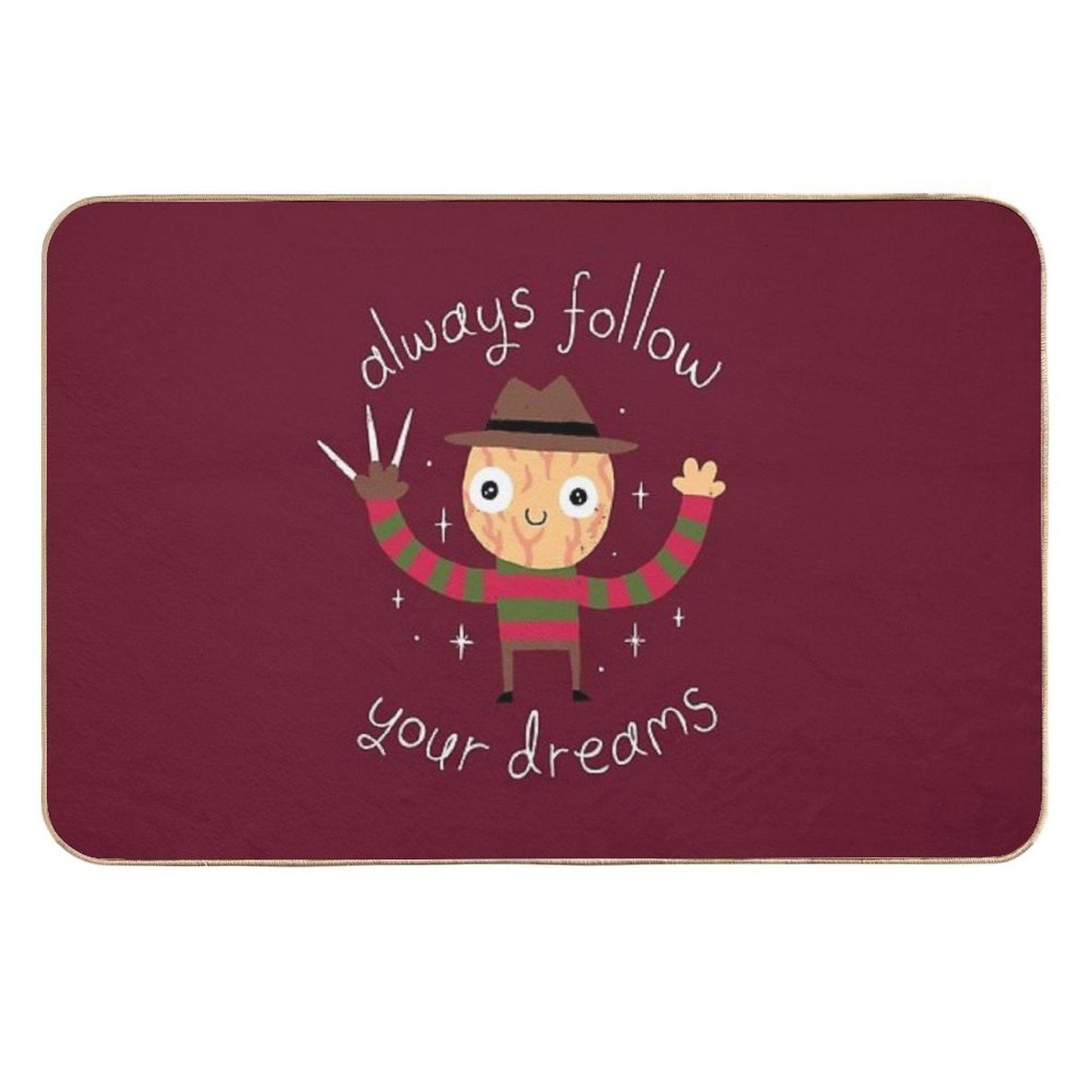 Always Follow Your Dreams Pet-Safe Bath Mat