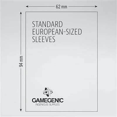 Gamegenic Prime Sleeves: Standard European (62 x 94 mm) -