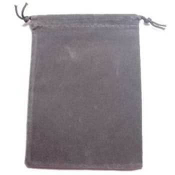Velour Dice Bag (Small): Grey -