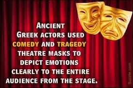 Theater Mask Stud Earrings -