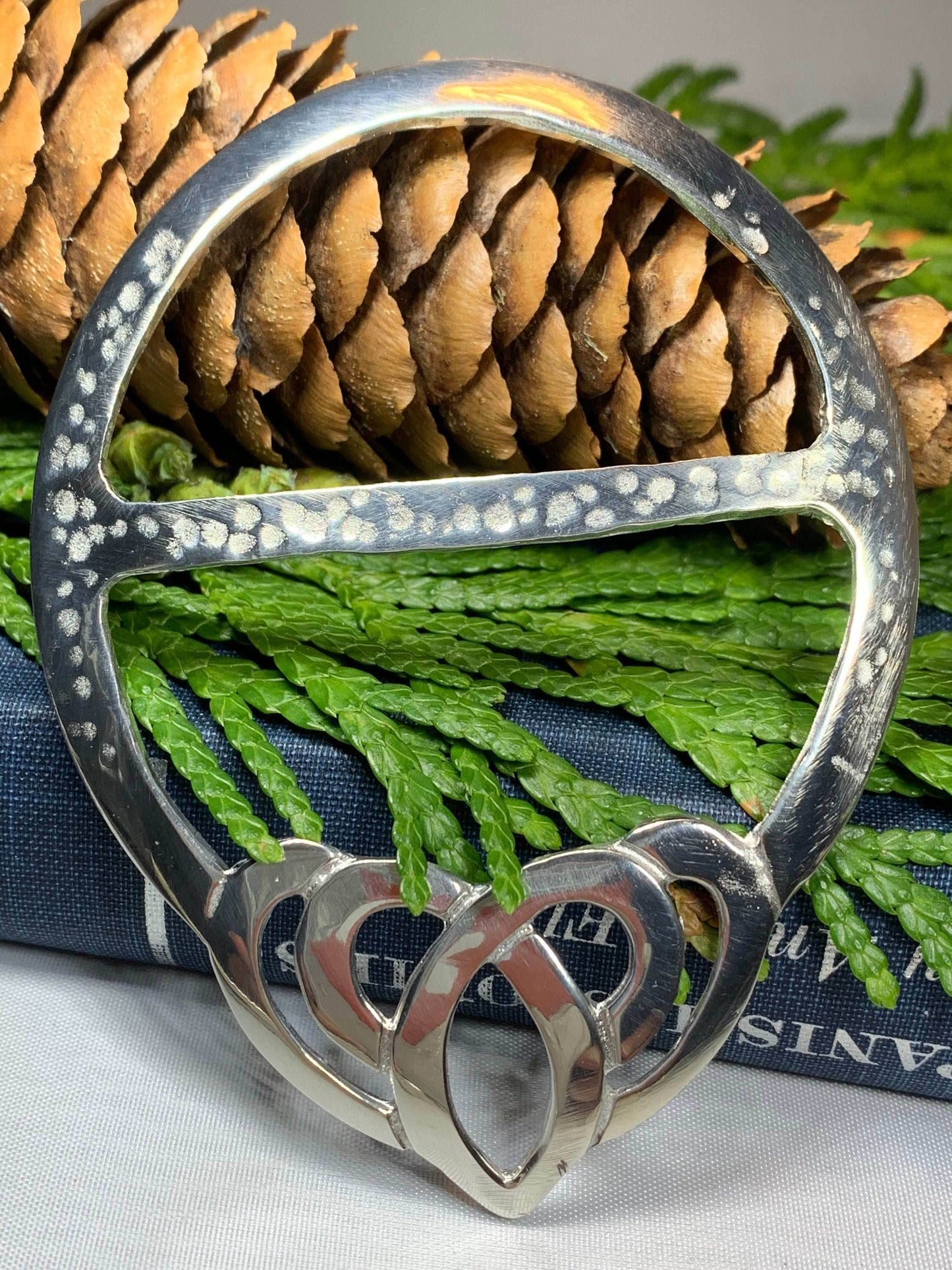 Celtic Heart Scarf Ring -