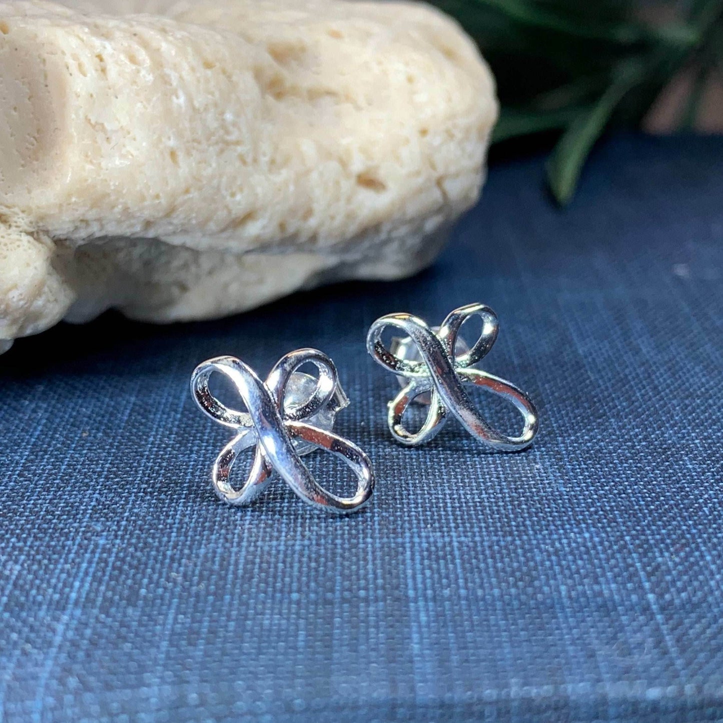 Celtic Cross Stud Earrings -