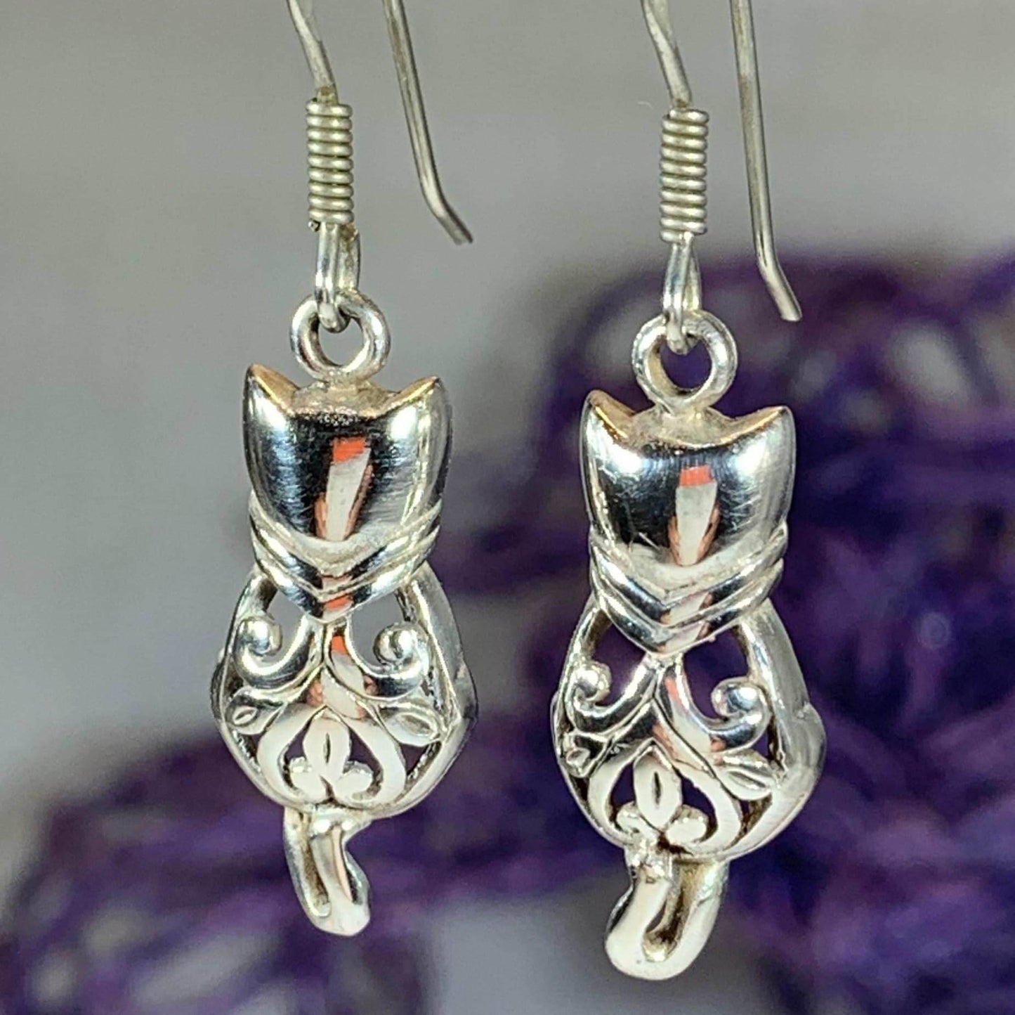 Celtic Cat Earrings -