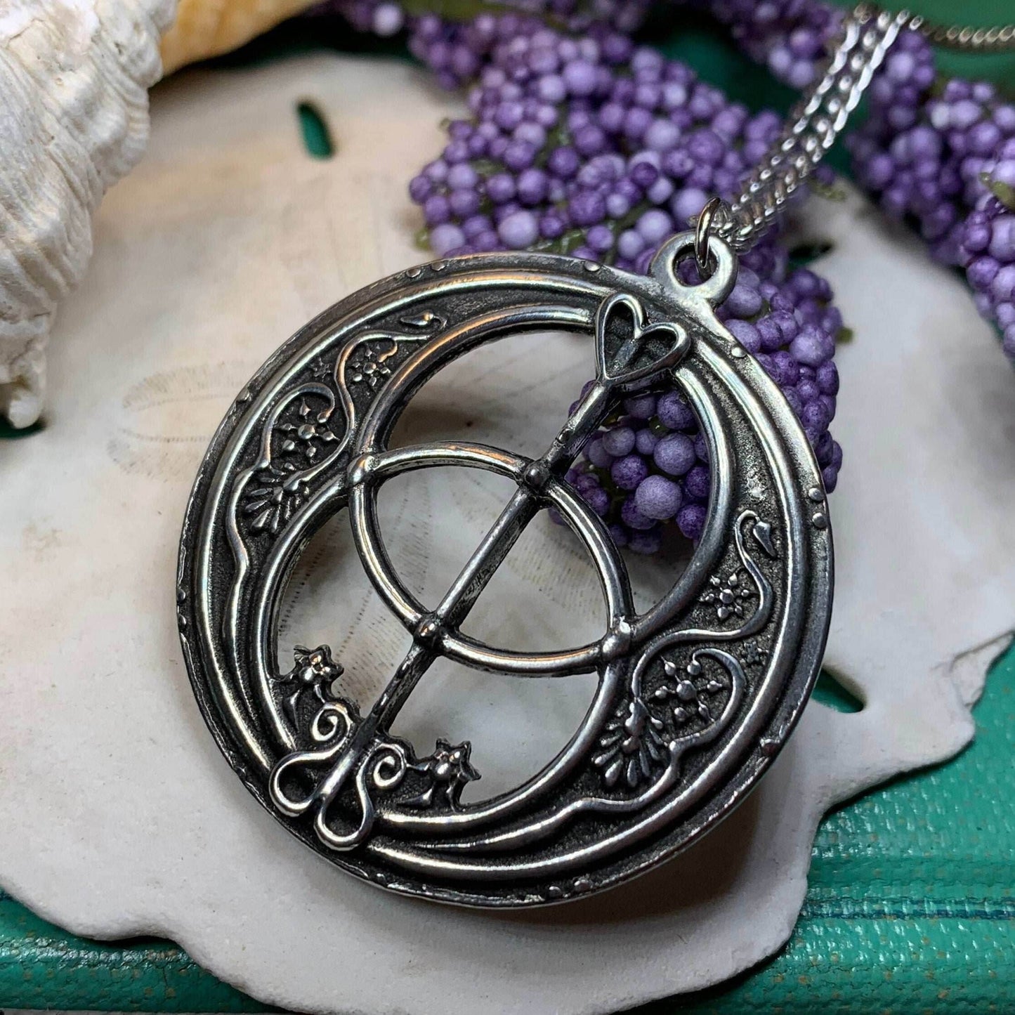 Pewter Chalice Well Necklace -