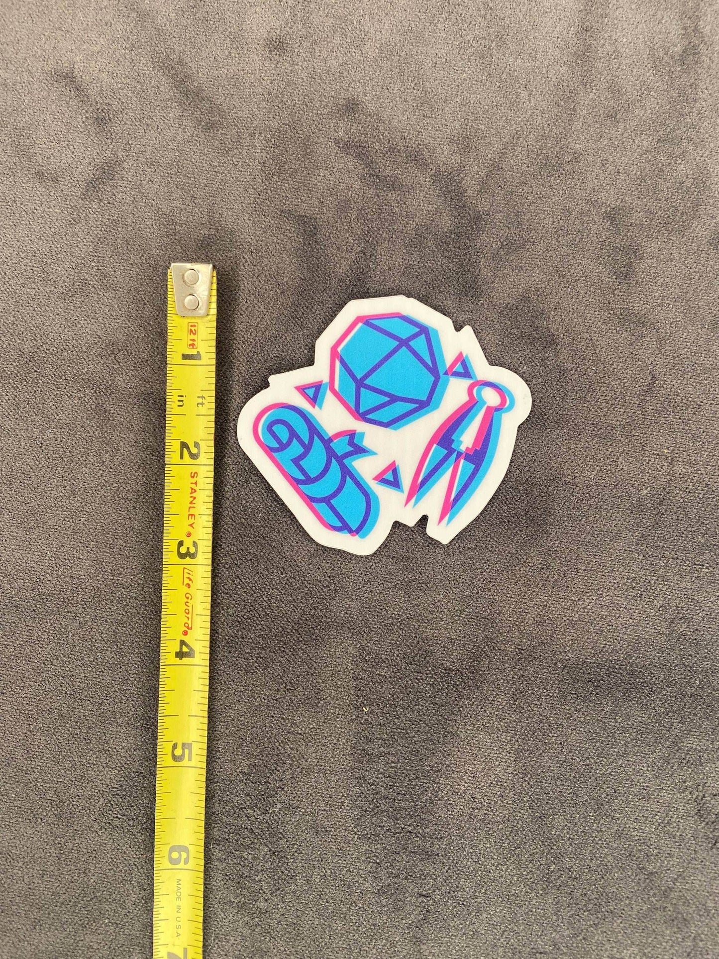 Boulder Parchment Shears Vinyl Sticker – Ye Olde Rock‑Paper‑Scissors -