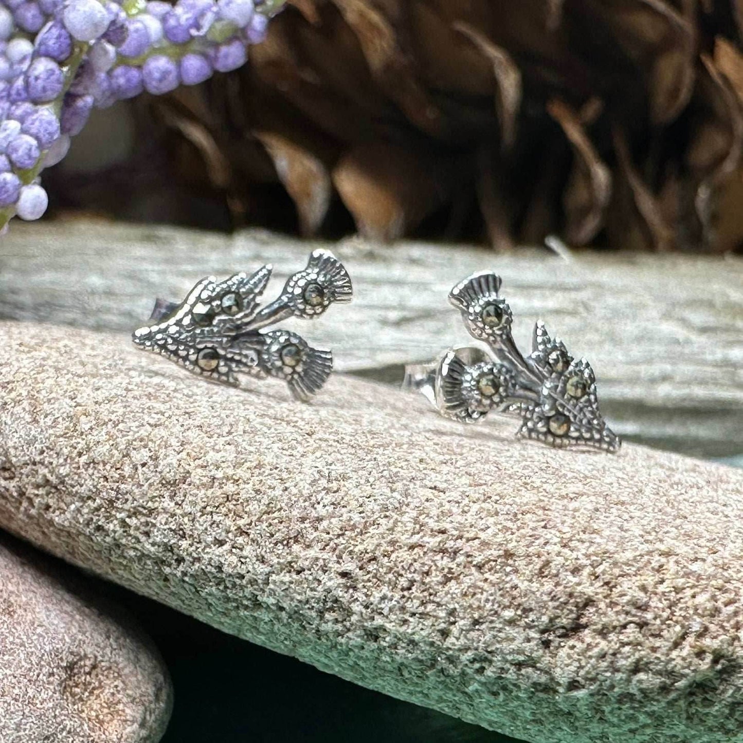 Aerona Thistle Stud Earrings -