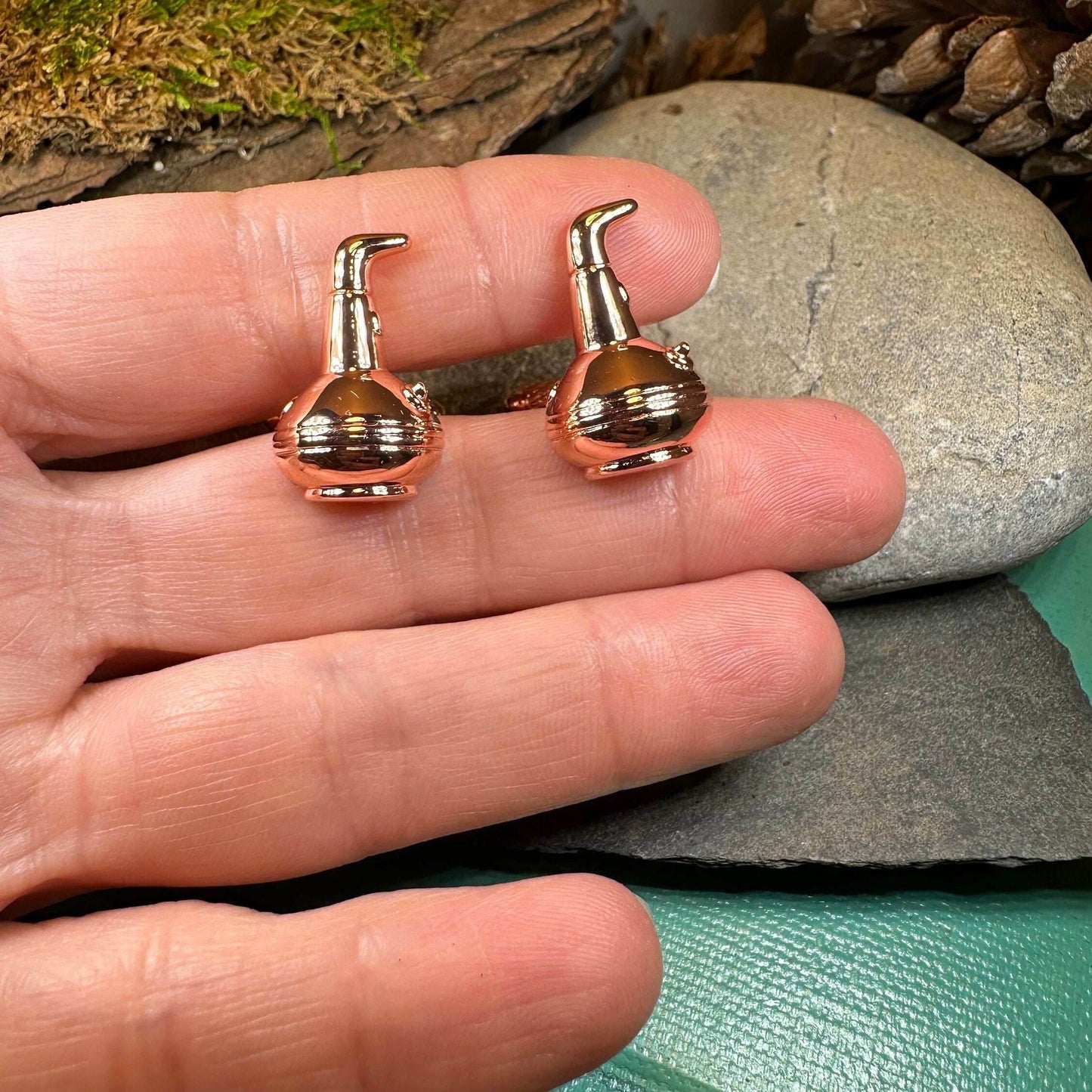 Whiskey Copper Still Cuff Links -