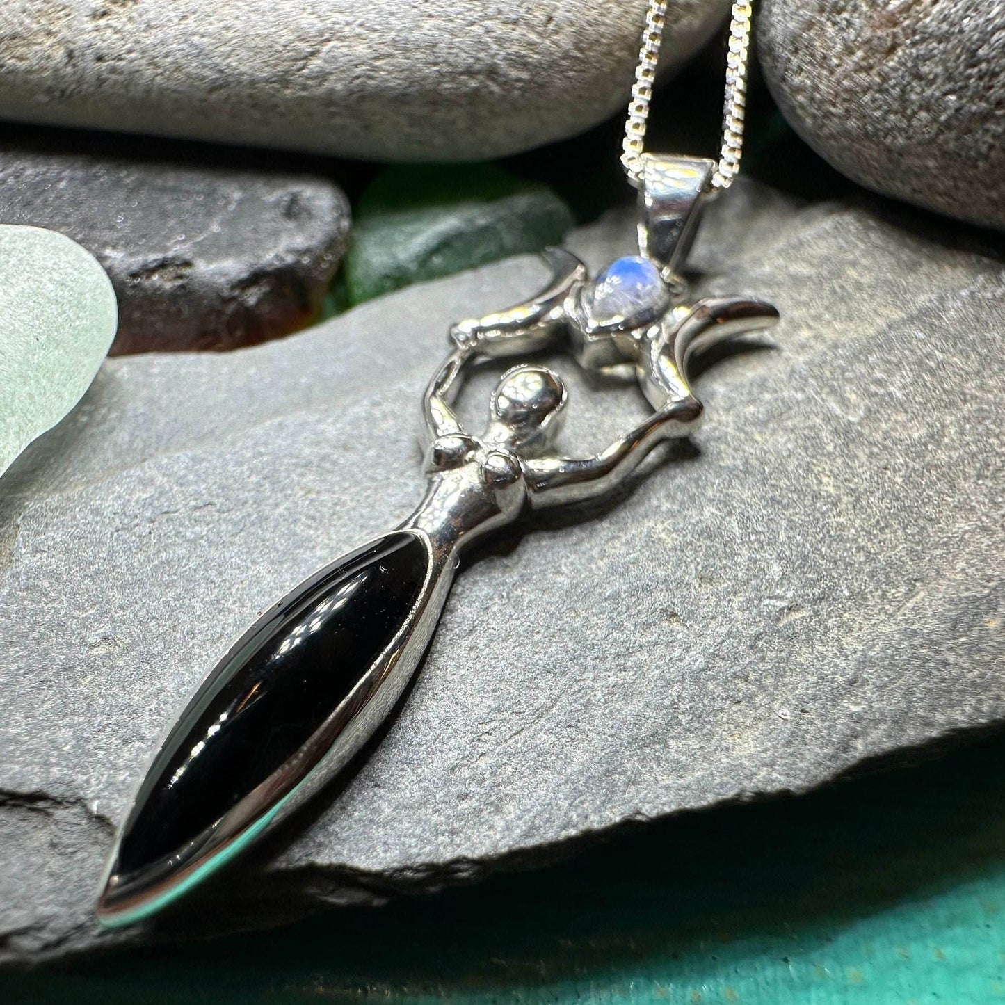 Lyric Triple Moon Goddess Necklace