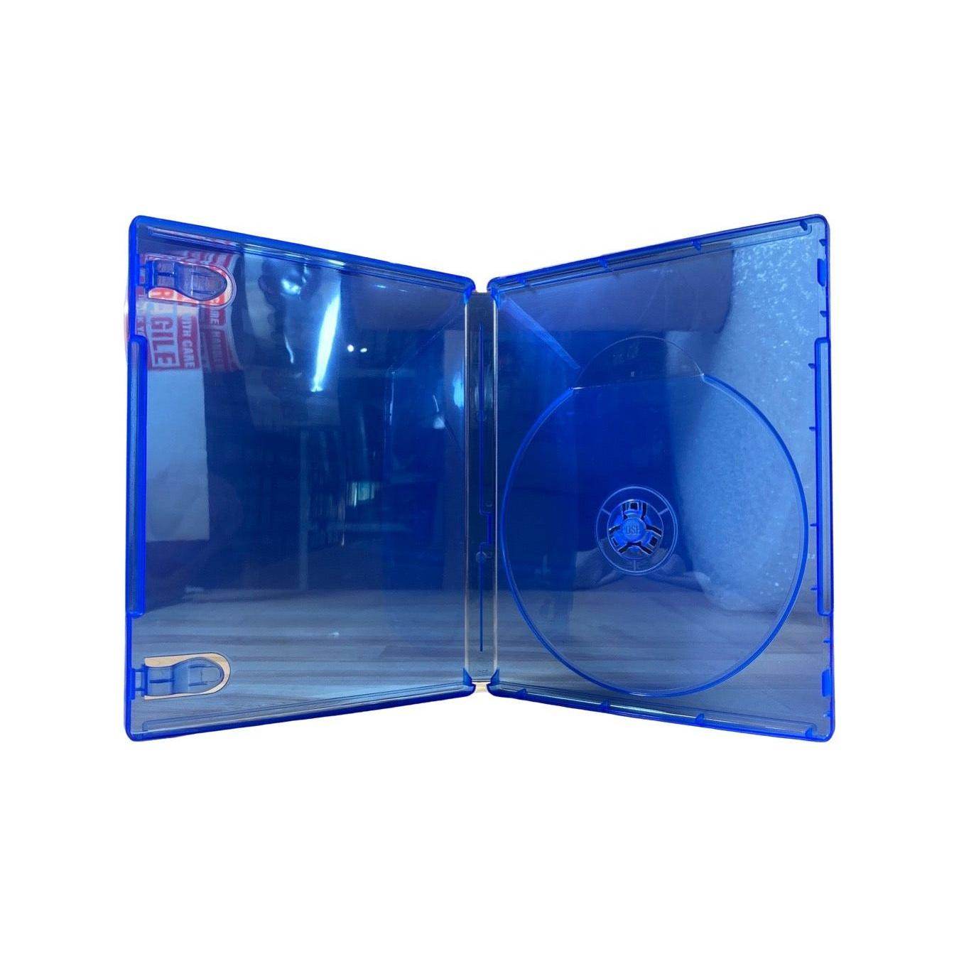 PlayStation 4 Translucent Blue Video Game Replacement Shell Storage Case -