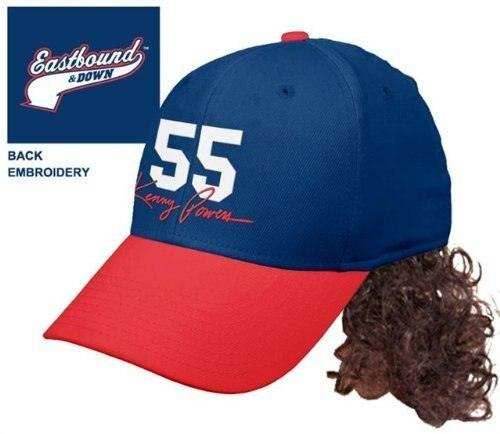 Kenny Powers 55 Baselball Cap Hat With Mullet Wig -