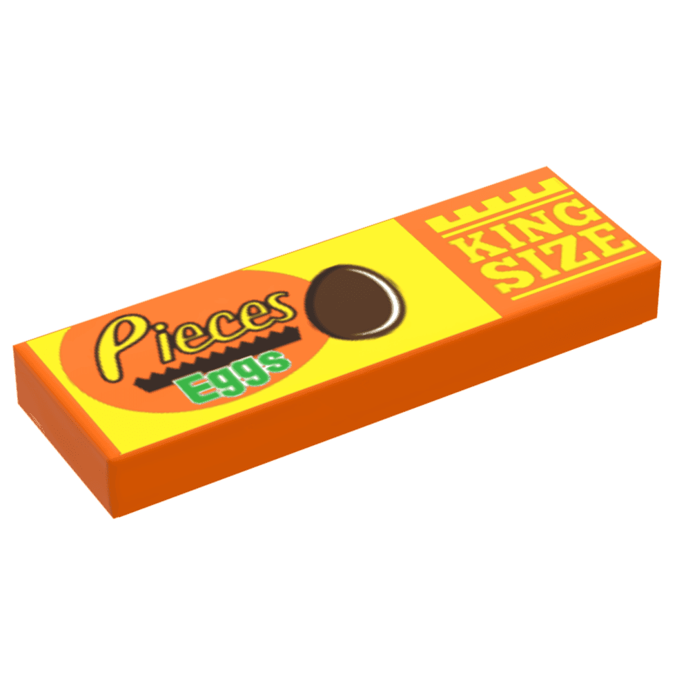 Pieces King Size Chocolate Eggs (Easter) - B3 Customs® Printed 1x3 Tile -