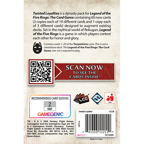 Legend of the Five Rings LCG: Twisted Loyalties -