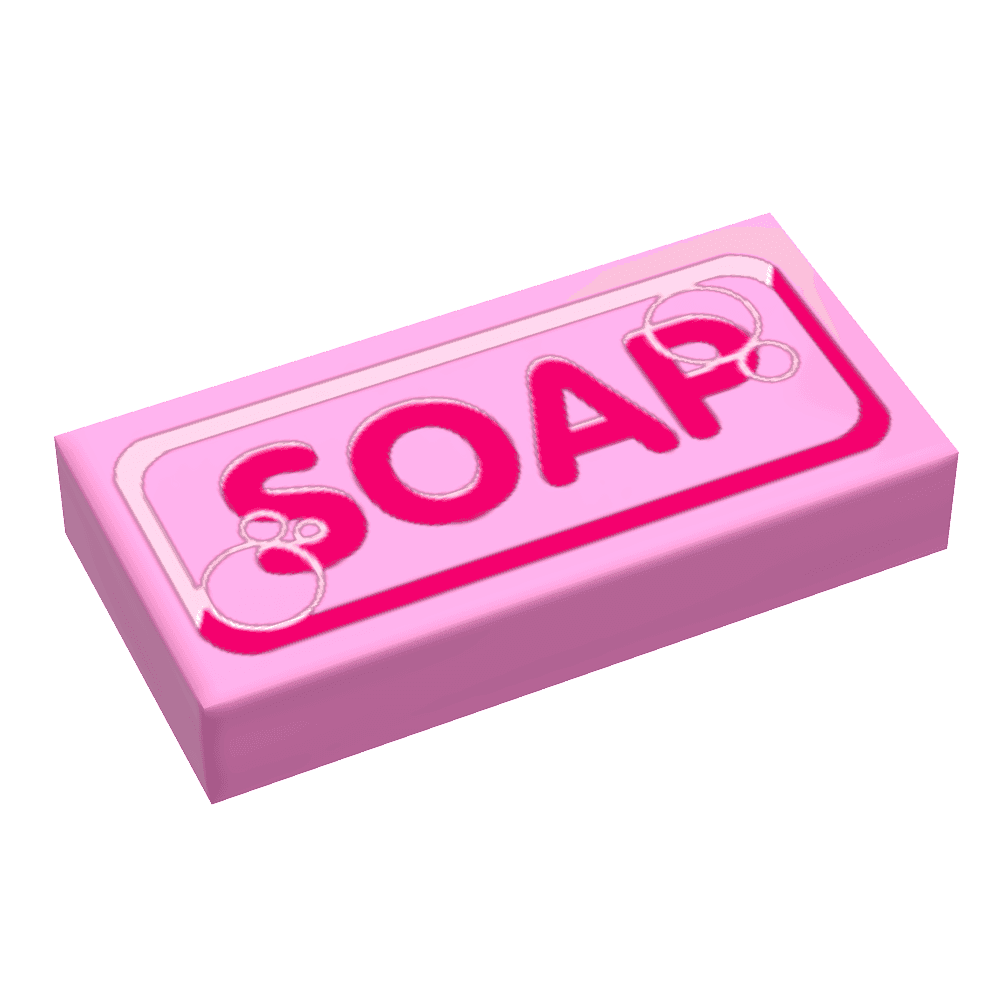 Bar of Soap - B3 Customs® Printed 1x2 Tile -