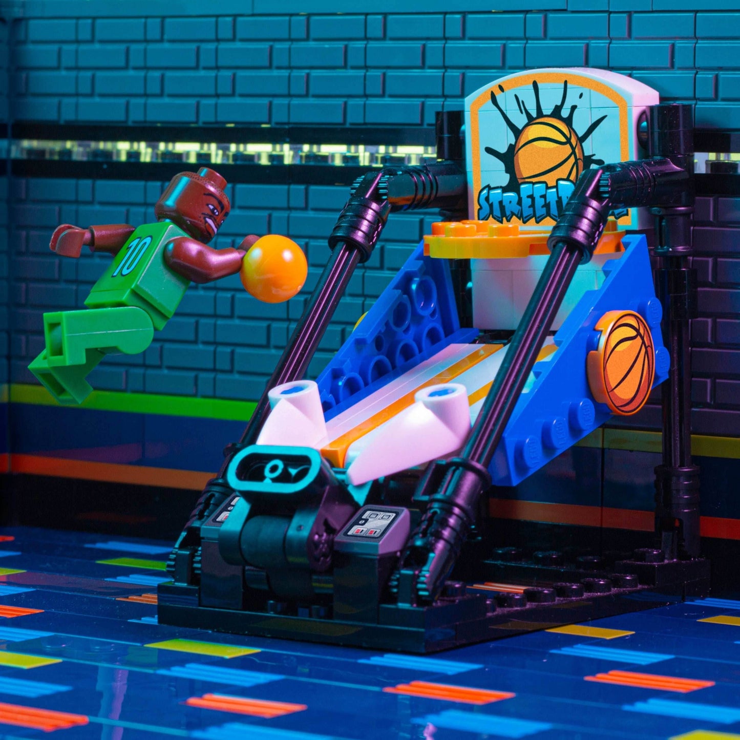 Streetball (Basketball) Arcade made using LEGO parts - B3 Customs -