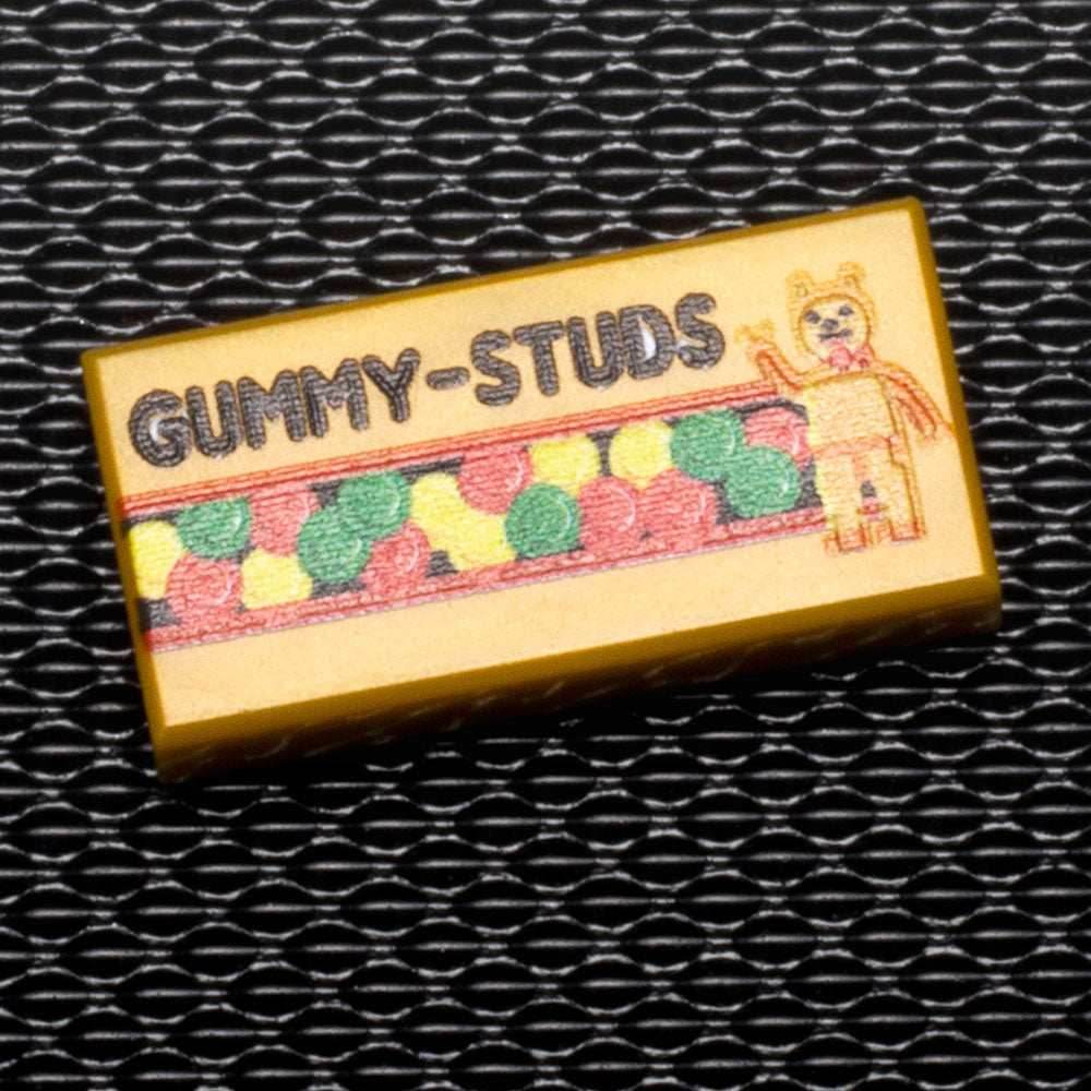 Gummy Studs - B3 Customs® Printed 1x2 Tile -